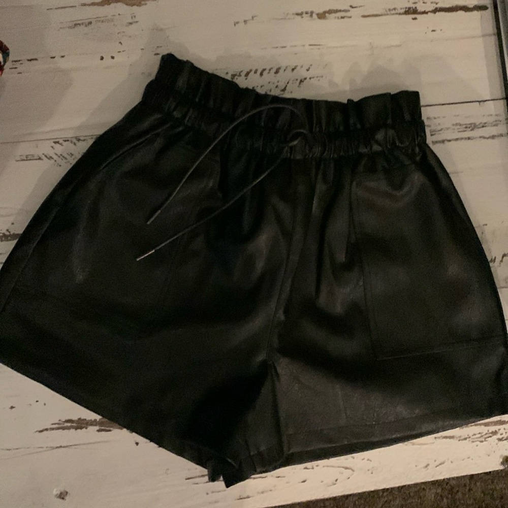 Vegan Leather Bucket Shorts